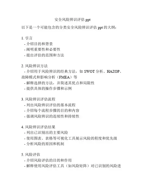 安全风险辨识评估ppt