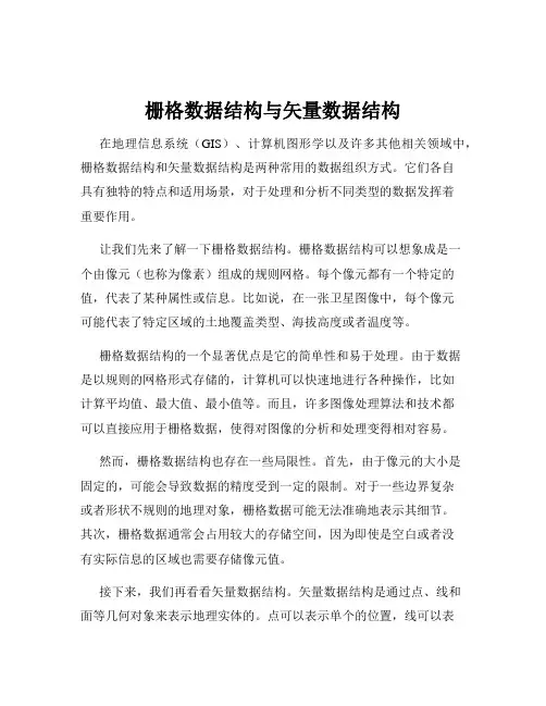 栅格数据结构与矢量数据结构