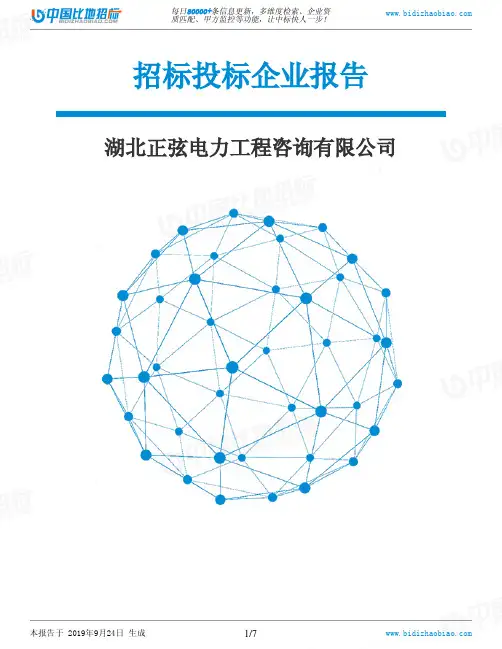 湖北正弦电力工程咨询有限公司_中标190924