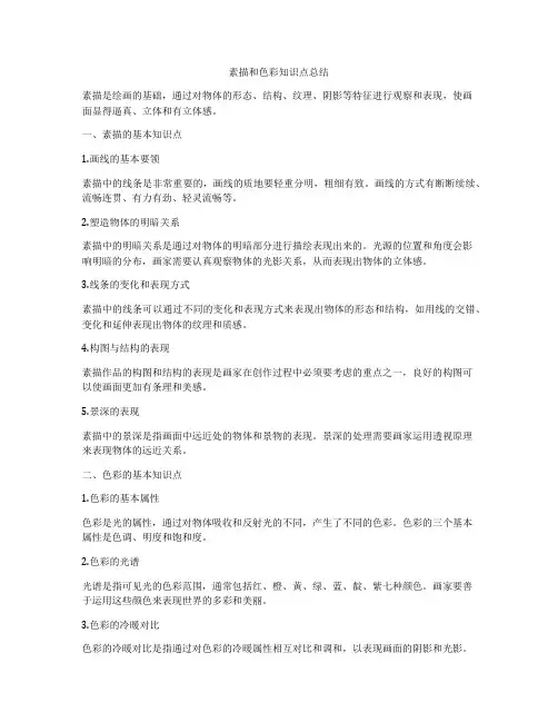 素描和色彩知识点总结