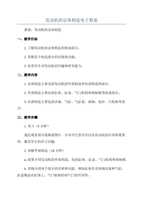发动机的总体构造电子教案