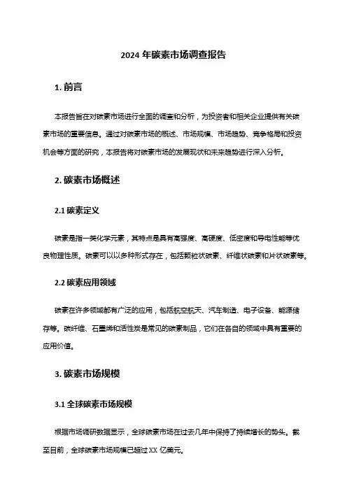 2024年碳素市场调查报告