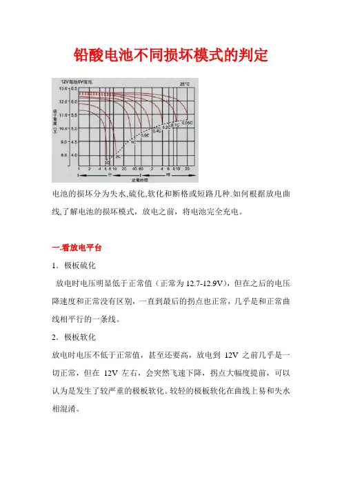 电池不同损坏模式的判定
