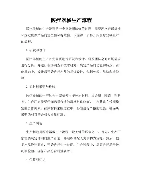 医疗器械生产流程