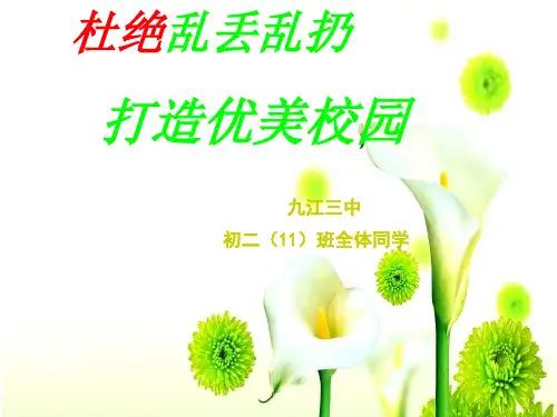 杜绝乱丢乱扔主题班会ppt课件下载
