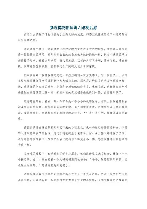 参观博物馆丝绸之路观后感