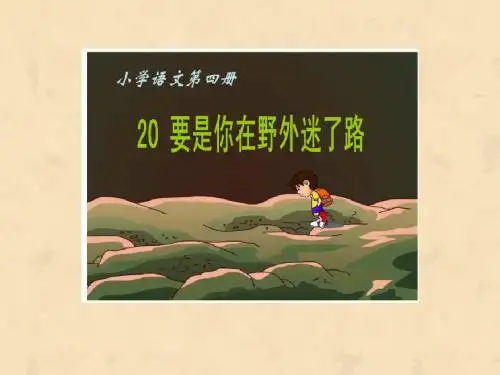 人教版(新)小学语文二年级下册《要是你在野外迷了路》课件