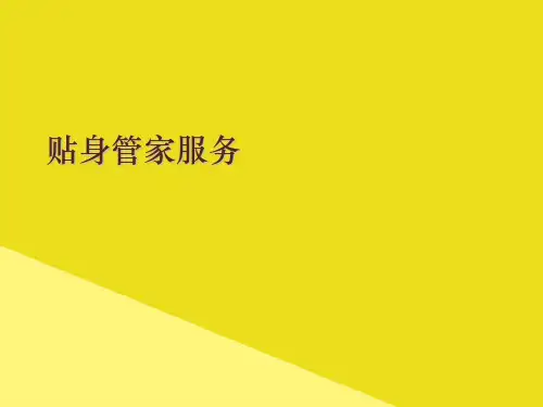 贴身管家服务PPP文档(最全版)