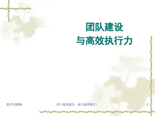 团队建设与高效执行力培训(PPT 59页)