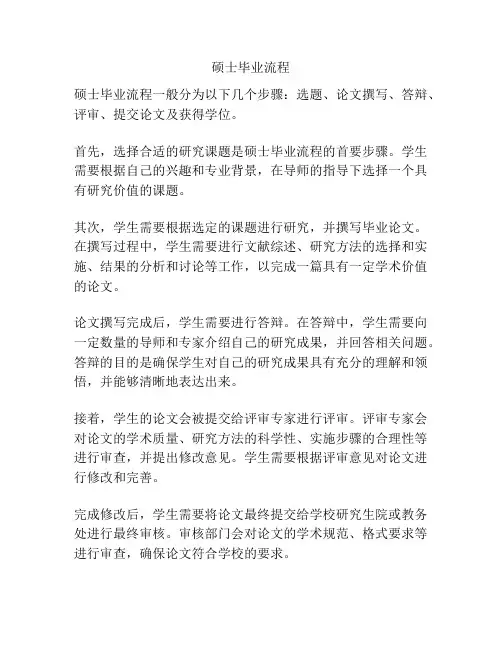 硕士毕业流程