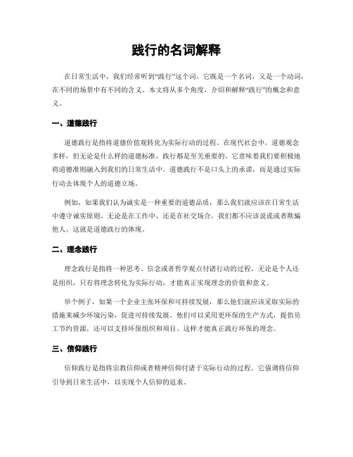 践行的名词解释