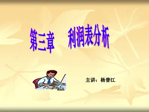第3章利润表分析