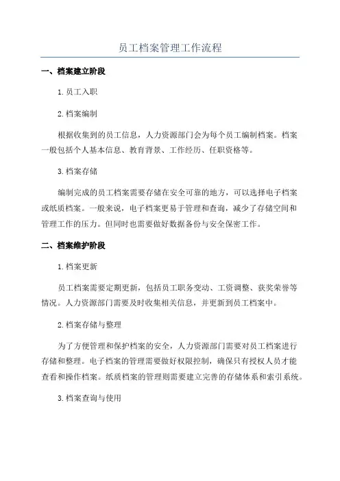 员工档案管理工作流程