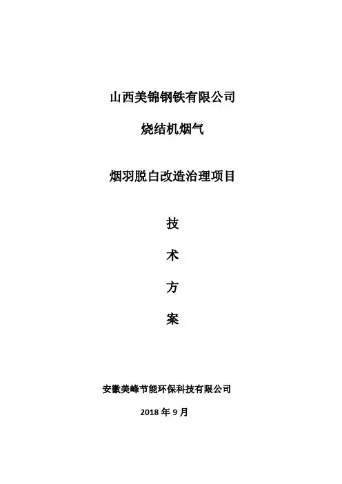 山西美锦钢铁烧结烟气脱白技术方案-1