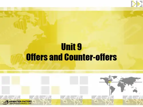 外贸英语函电 Unit 9 Offers and Counter offers