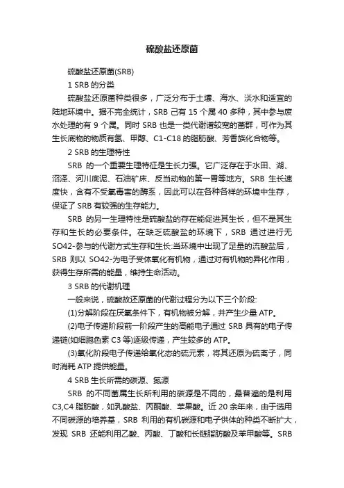 硫酸盐还原菌