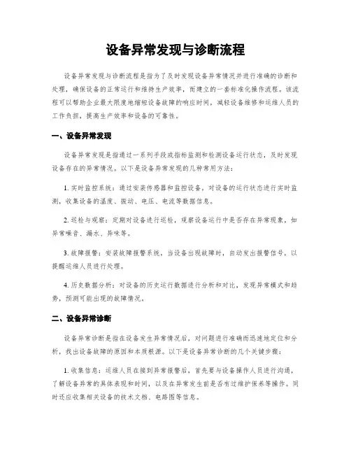 设备异常发现与诊断流程