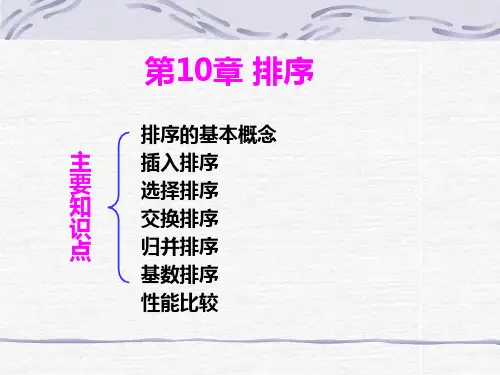 数据结构使用C语言版朱战立丛书版本排序