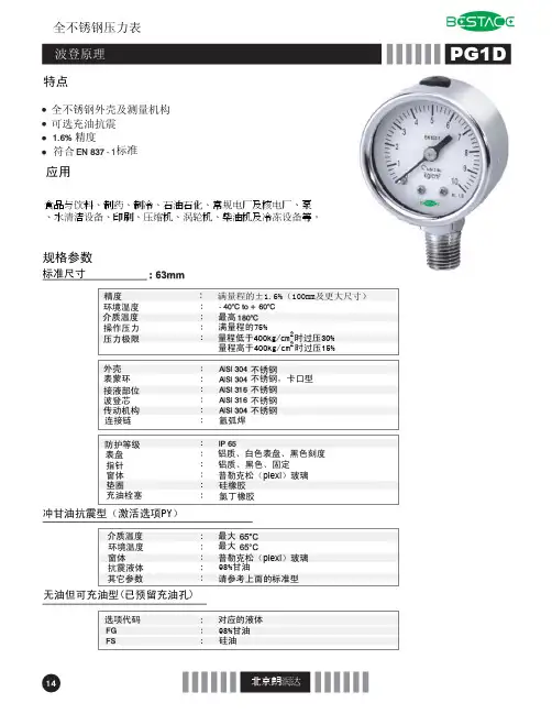 全不锈钢压力表