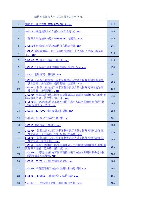 2019年中国现行最新结构专业图集大全