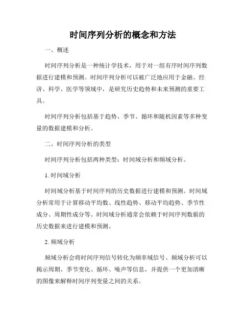 时间序列分析的概念和方法