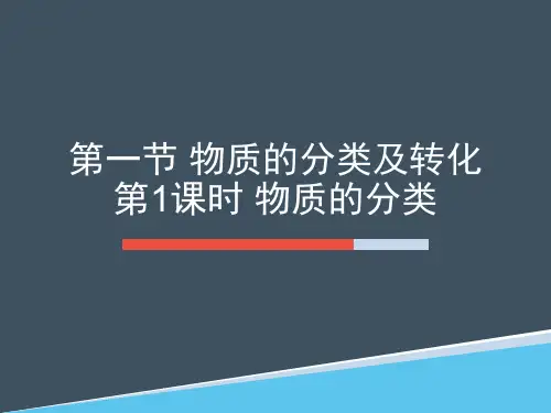 物质的分类及转化-PPT完整版1