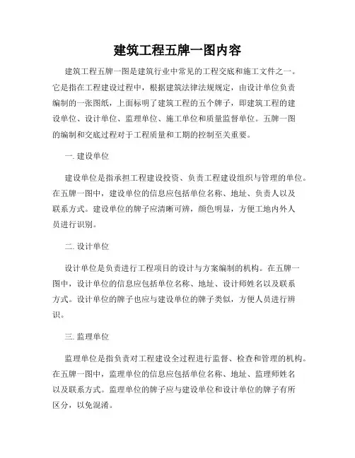 建筑工程五牌一图内容