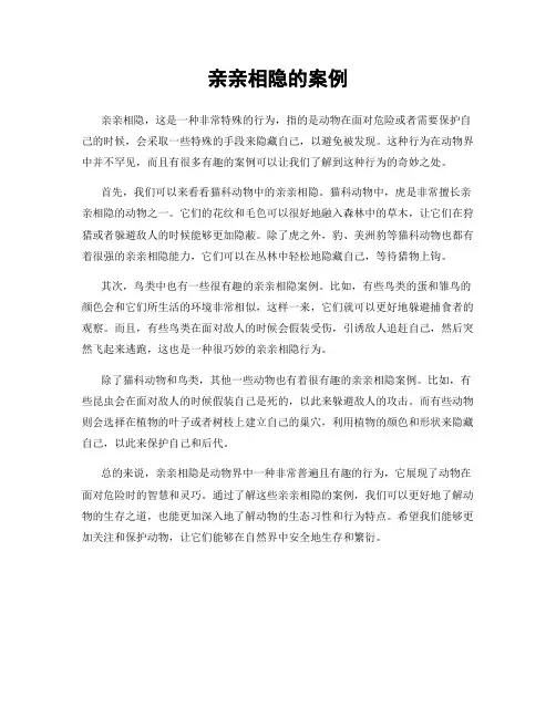 亲亲相隐的案例