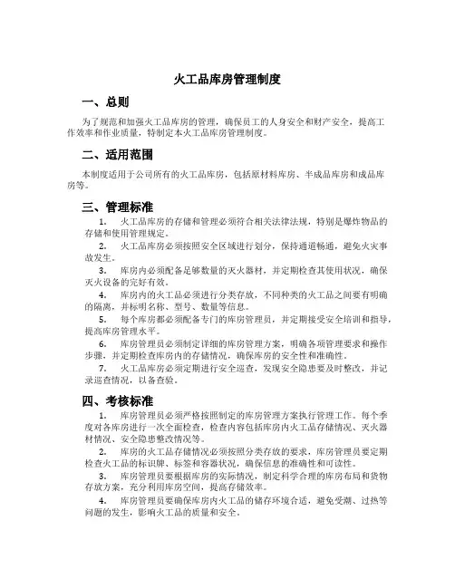 火工品库房管理制度[1]