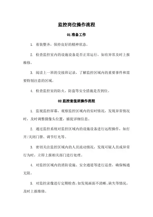 物业监控岗位操作流程