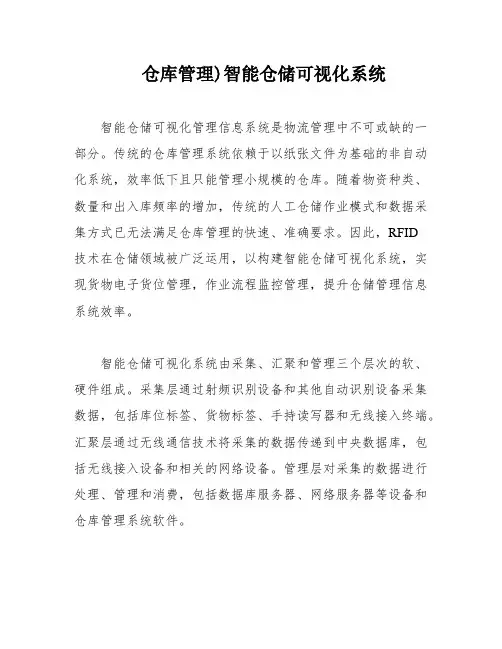 仓库管理)智能仓储可视化系统
