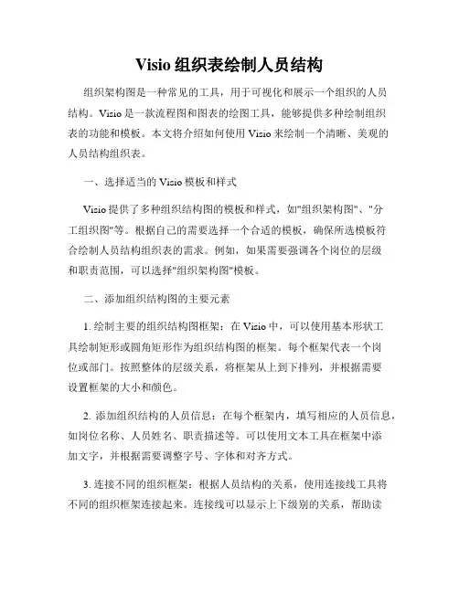 Visio组织表绘制人员结构