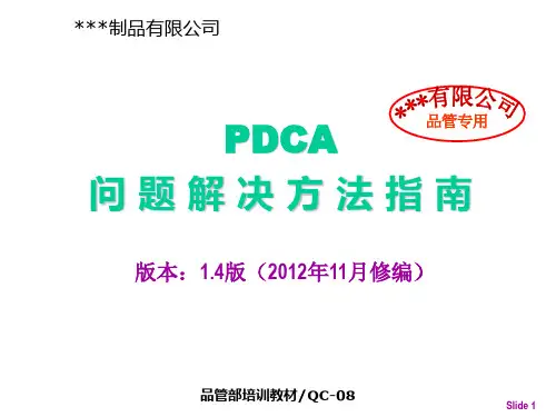 QC-08、PDCA循环模式