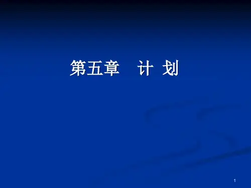 【管理学原理】第5章计划