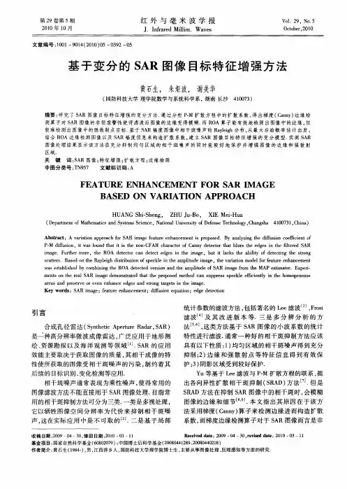 基于变分的SAR图像目标特征增强方法