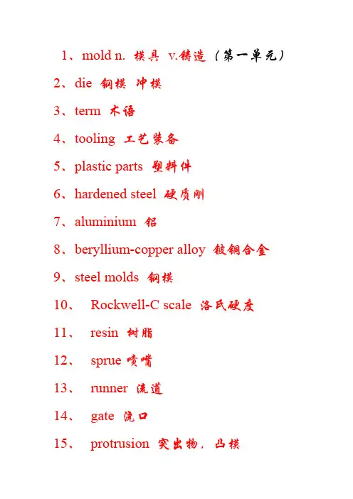 机械专业英语常见单词