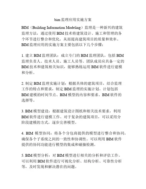 bim监理应用实施方案