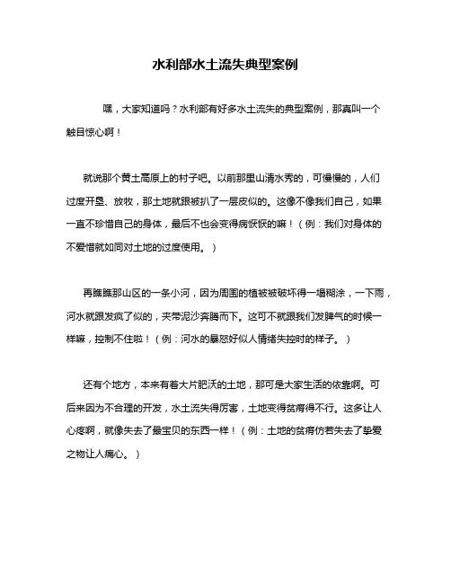 水利部水土流失典型案例