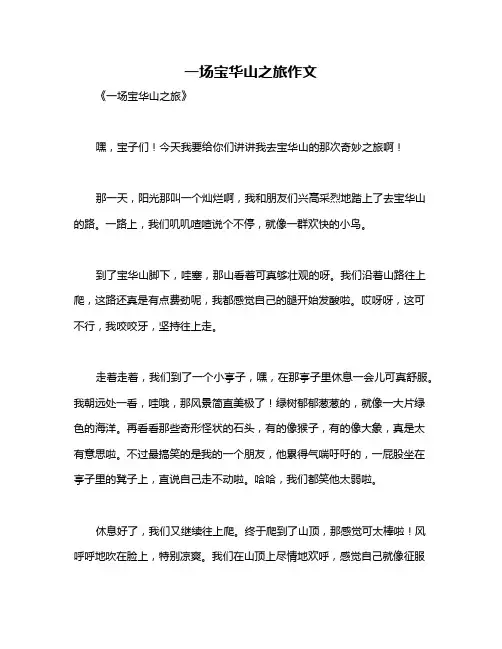 一场宝华山之旅作文