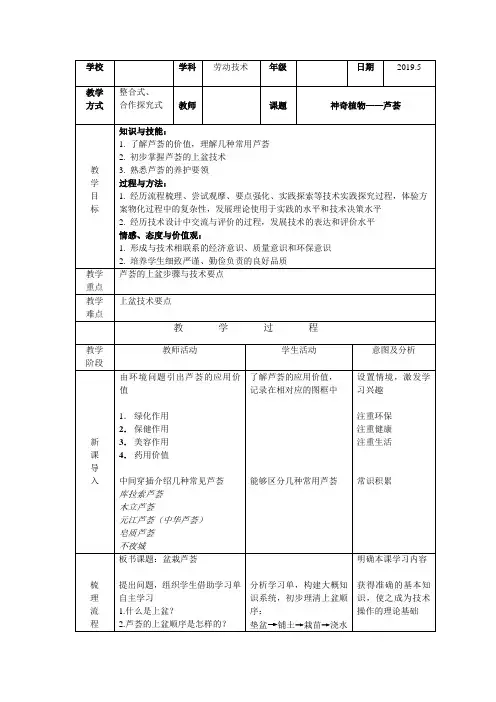 综合实践活动初中综合实践活动7-9年级《职业体验及其他活动 13.走近现代农业技术》优质课教学设计_1