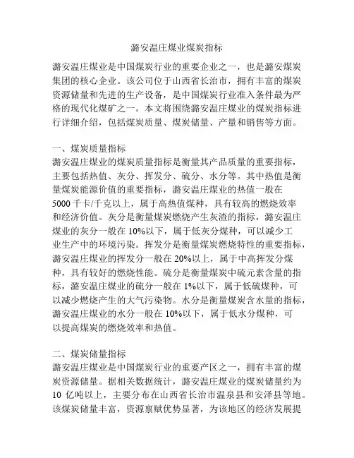 潞安温庄煤业煤炭指标