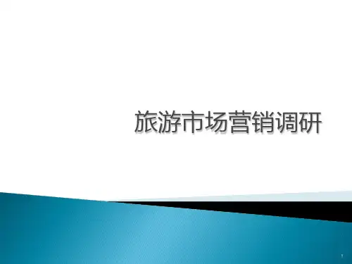 旅游市场营销调研