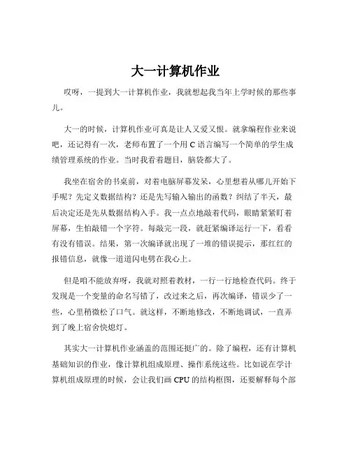 大一计算机作业
