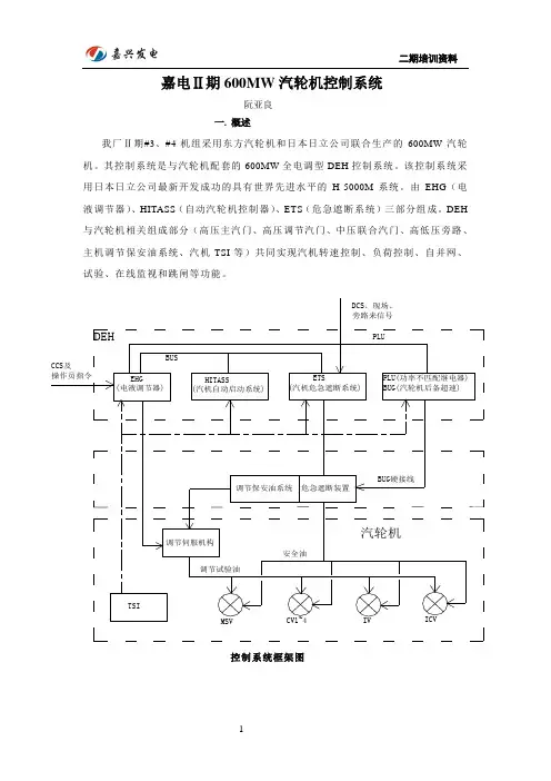 600M汽轮机控制系统概述.