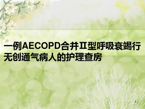 一例AECOPD合并Ⅱ型呼吸衰竭病人的护理查房ppt课件