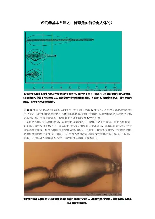 轻武器基本常识之：枪弹是如何杀伤人体的？