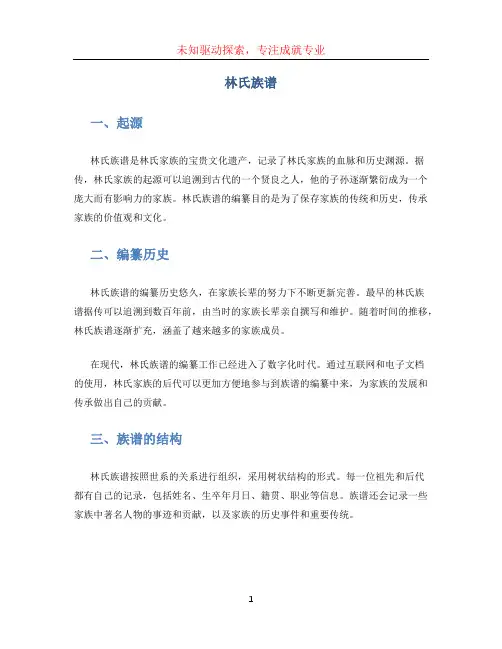 林氏族谱文档