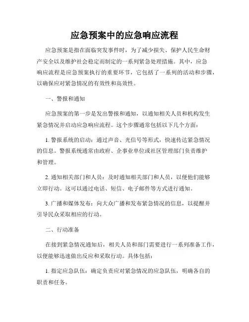 应急预案中的应急响应流程