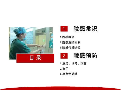 医院医疗院感知识培训教育图文PPT课件