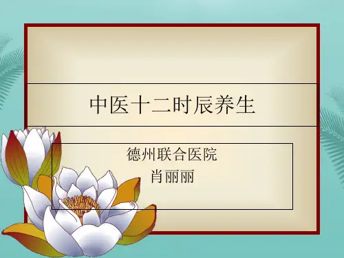 十二时辰养生.优秀精选PPT